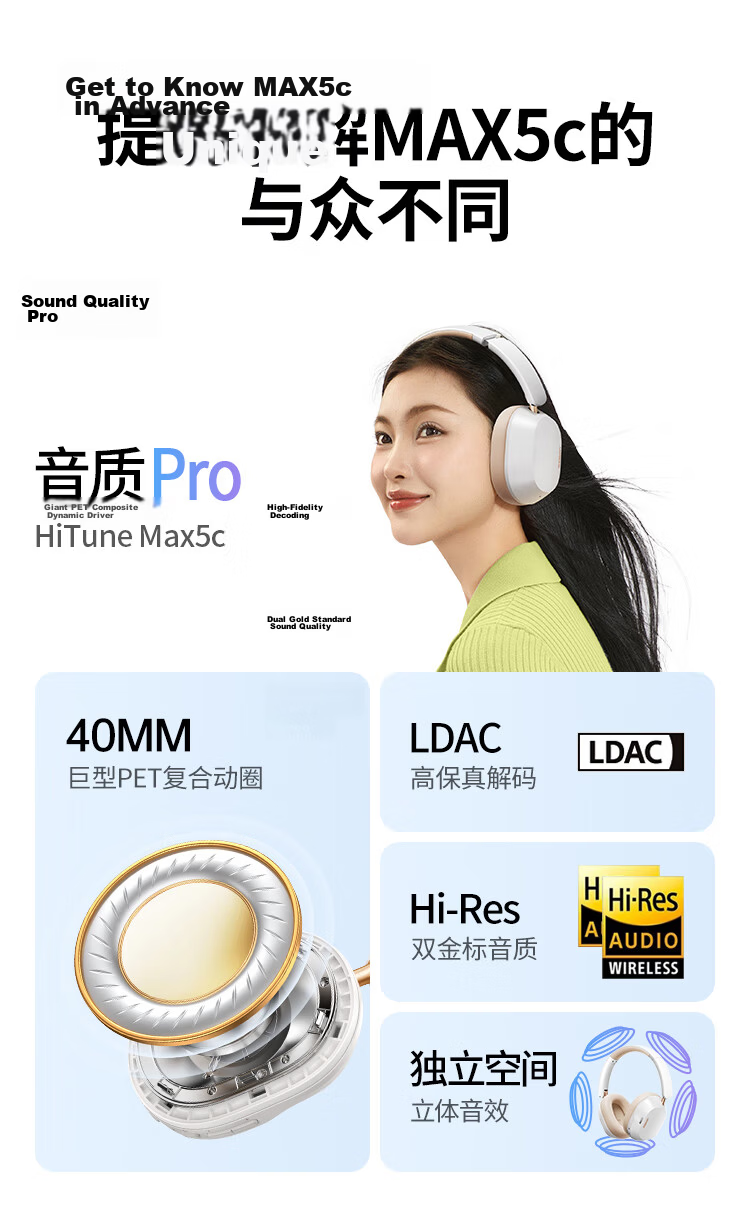 UGREEN Max2 Wireless Bluetooth Headphones with AI Call Noise Reduction, 80-Hour Battery Life, Sports Gaming Headset Compatible with Apple, Huawei, Xiaomi, Gift Idea 8