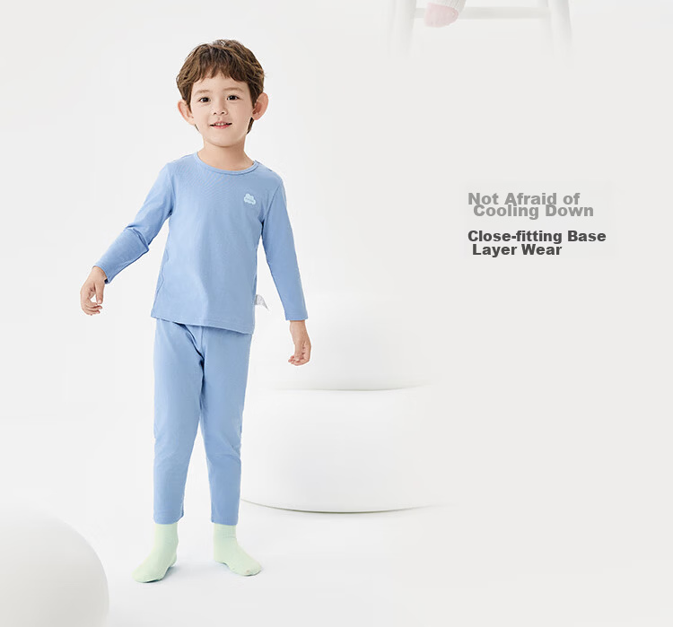 BALABALA Children's Autumn Underwear Set, Spring And Autumn Girls' Underwear, Skin-Friendly Base Layer Pajamas, Pure Cotton Comfortable 209925169002 9
