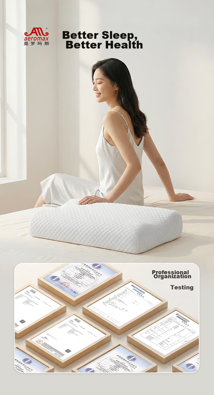 Aeromax Memory Foam Deep Cervical Pillow, Sleeping Pillow with Low Rebound Core, Specialized Single Head And Neck Support Pillow 10