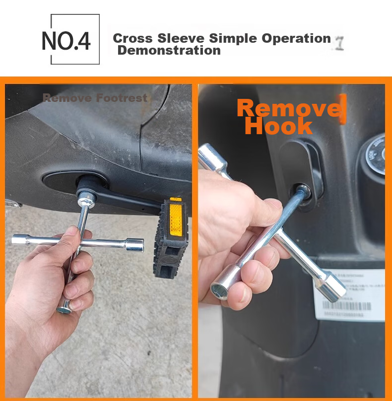 Meipai Electric Scooter Tool Kit Emergency Repair Disassembly Tool Bag Socket Wrench Screwdriver Set 6