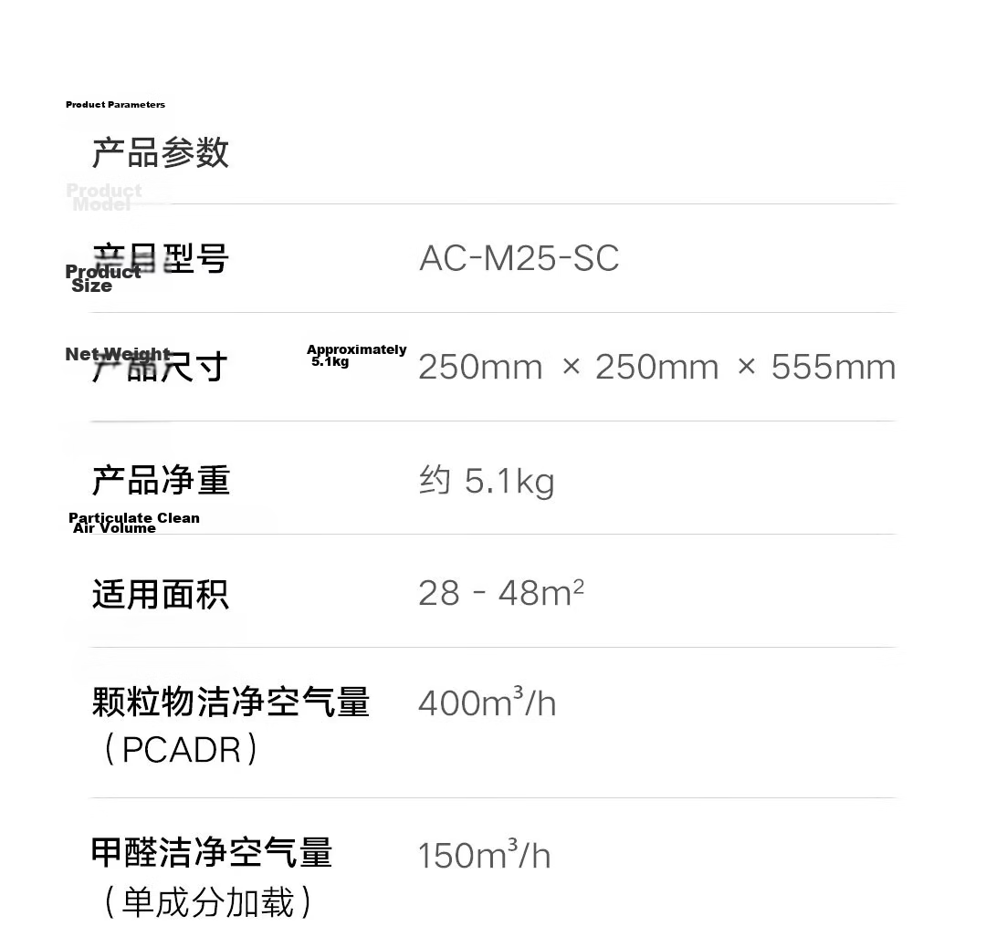 Mi Home Xiaomi Air Purifier 5 - Formaldehyde Removal, Sterilization, Odor Elimination, Home Use, PM2.5 Haze Removal, Low Noise Design 26
