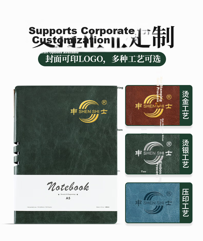 Shenshi A6 Hollow Notebook Business Memo Meeting Record Diary Student Draft 100 Sheets with Pen 1pc Custom Logo JD48-595 Blue 1