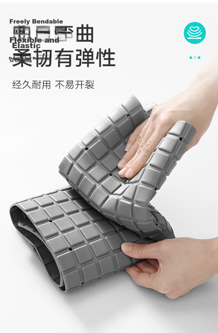 Da Jiang TPE Bathroom Non-Slip Mat DIY Cuttable Full Coverage Elderly Shower Water-Resistant Anti-Slip Floor Mat 40x71cm 8
