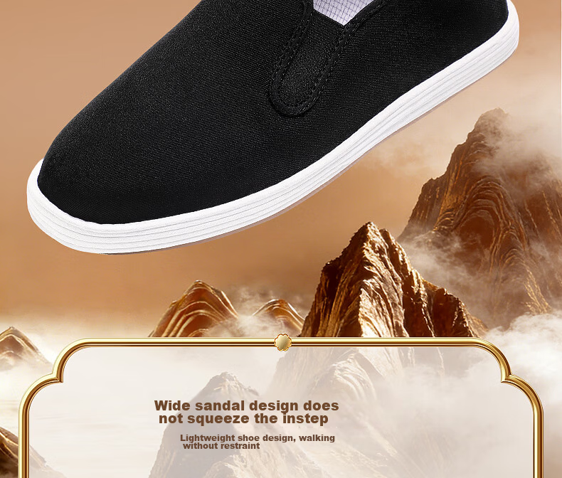 Taiheyuan Old Beijing Cloth Shoes Graphene Odor-Resistant Antibacterial Comfortable Breathable Non-Slip Wear-Resistant Cowhide Sole Traditional Layered Sole Cloth Shoes 13