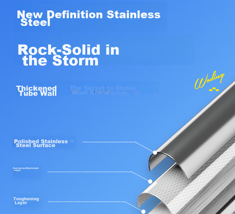 Woding Fishing Umbrella Full Stainless Steel Pole Sunshade Reinforced Thickened 10-Layer Stormproof Fishing Umbrella Camping Outdoor Beach Umbrella 11