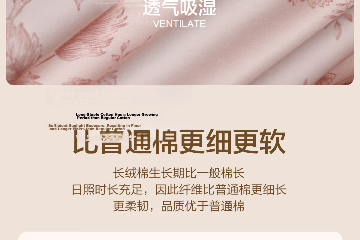 Shuixingjiafang Four-Piece Bedding Set, 60-Count Long-Staple Cotton, 100% Pure Cotton Duvet Cover And Bed Sheet, Double Bed, Light Luxury High-End, for 1.5m Bed, Huaying Jiaju Gua 13