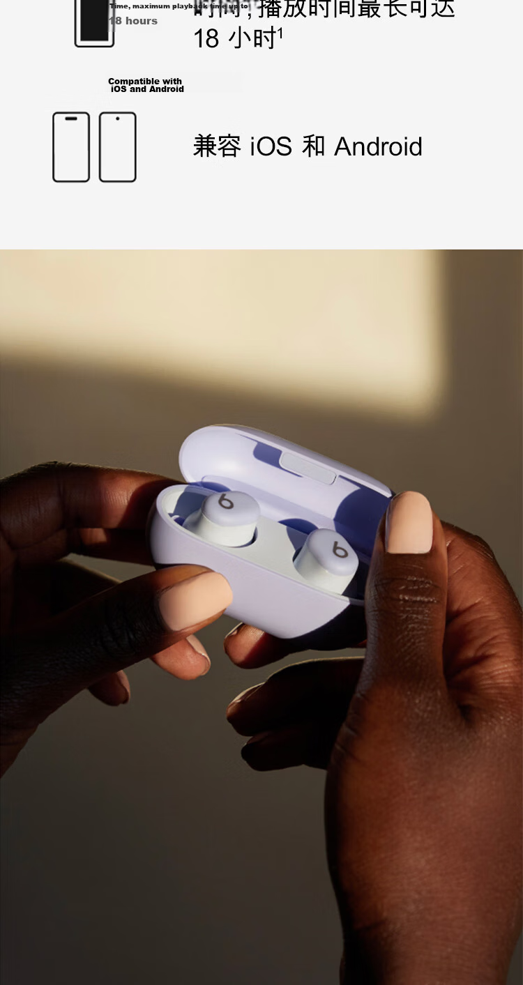 Beats Solo Buds True Wireless Earphones Gift Matte White Bluetooth Compatible with Apple and Android Systems 3
