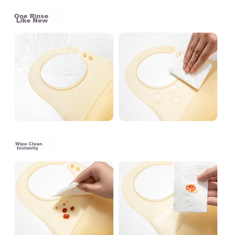 AVENT Philips Bib, Baby Food Bib, Waterproof Silicone, Infant And Child Bib, Drool Bib, for Babies to Eat, Sold by JD 20