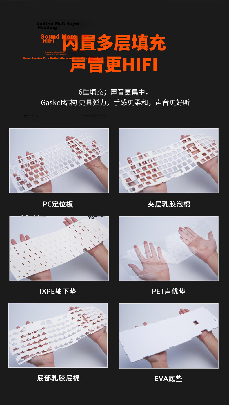 DAREU A98 Pro Version 98-Key Wireless Tri-Mode Mechanical Gaming Keyboard Custom 8000mAh Gasket Structure Sky Switch V3 - Ride the Wind and Waves 5