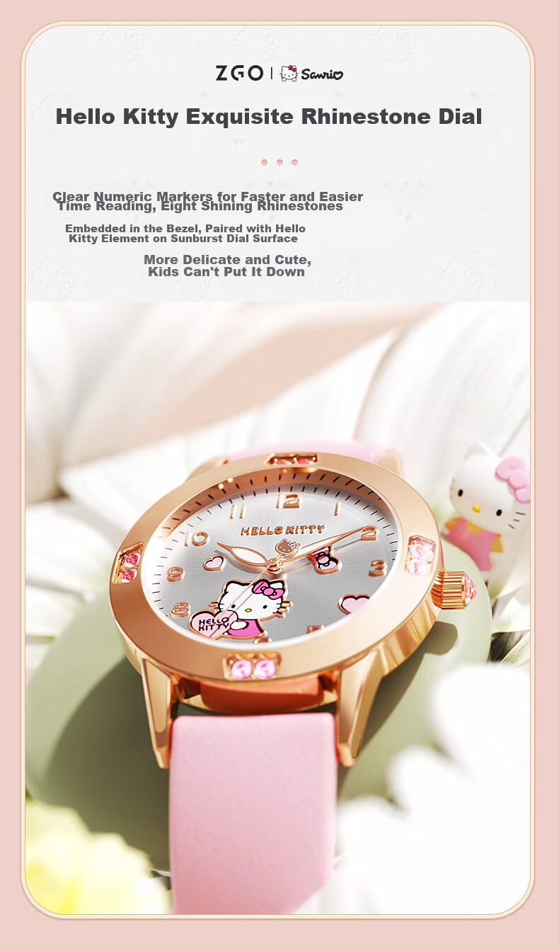 Hello Kitty Children's Watch for Girls Ages 6-12 Time-Only Exam Watch Children's Day Gift Cinnamoroll 3