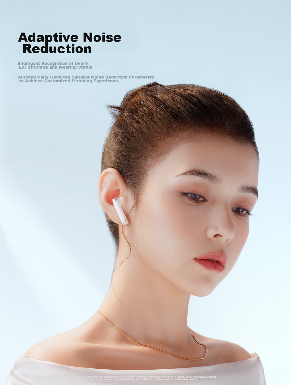 Manbuzhehuazai Magic ANC True Wireless Bluetooth Earphones, Semi-In Active Noise Cancellation, 30-Hour Battery Life, Dual Device Connection, Compatible with Apple, Huawei, Xiaomi, Bean Gree 12