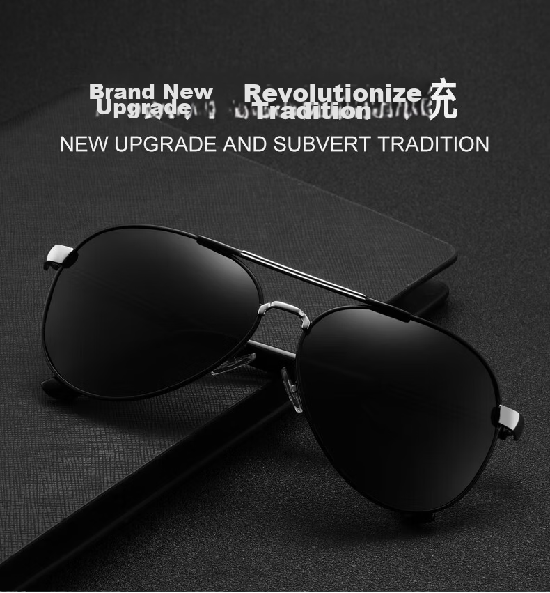 LESCA LUNETIER Driving Polarized Sunglasses for Men, UV Protection, Black Gold Frame with Gray Lenses (For Daytime Use), Father's Choice 5