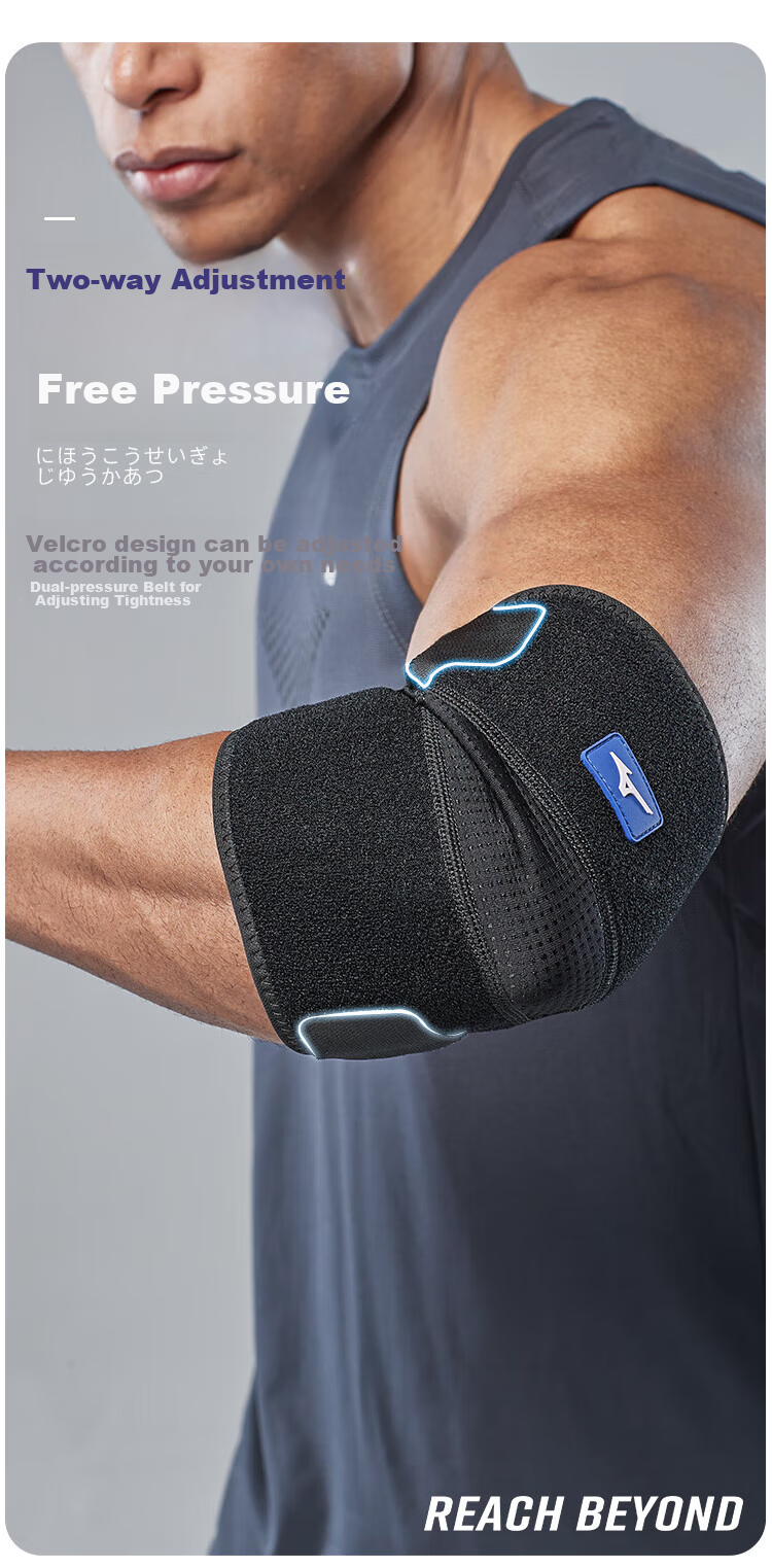 MIZUNO Open Compression Elbow Support Tennis Elbow Brace Unisex Sports Fitness Badminton Basketball Arm Sleeve 2527 Black 5