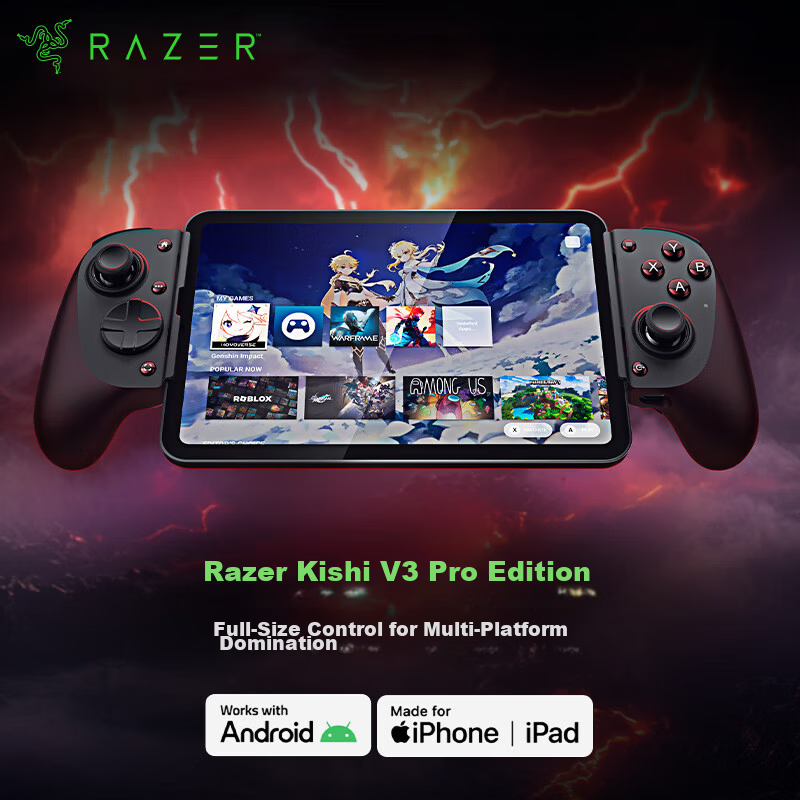 Razer Kishi V2 Android Mobile Game Controller Dual-Wing RPG Fighting Competitive Genshin Impact Honor of Kings USB-C