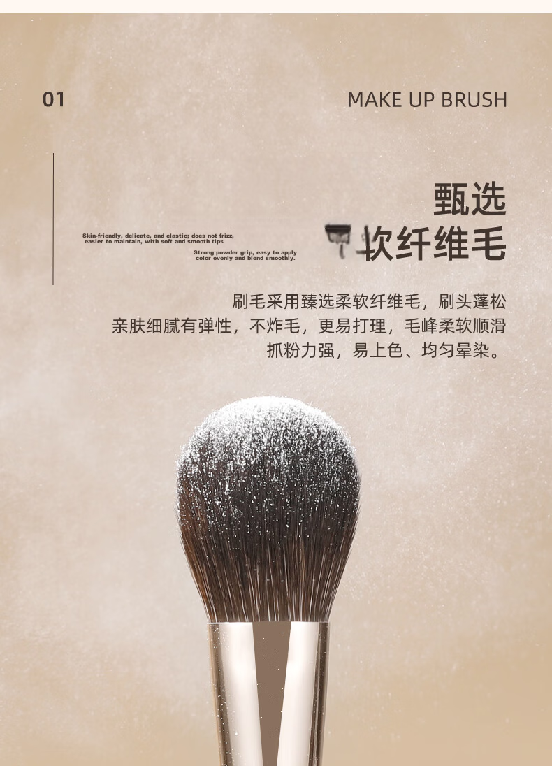 Huayang Portable Brush Set with 5 Multifunctional Brushes for Eyeshadow, Nose Shadow, Blush, And Cosmetics - Perfect for May Day Outings 5