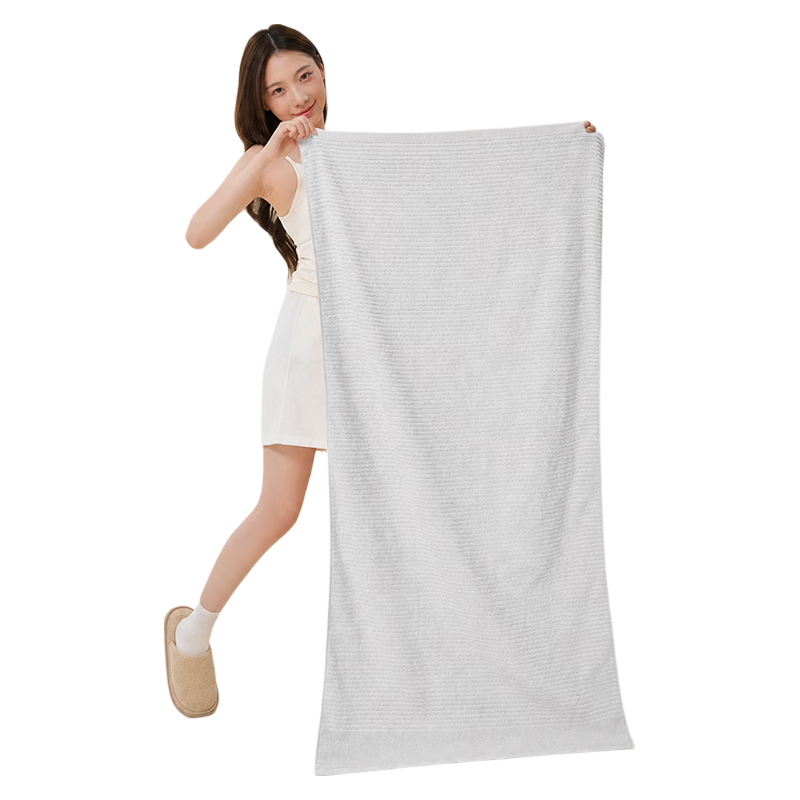 Grace Class A Bath Towel 100% Pure Cotton Men's Extra Large Thickened Absorbent Towel Gray