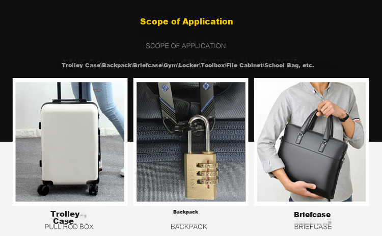 Fly.Globe) Anti-Theft Combination Lock, Luggage Padlock, Wooden Door Drawer Lock, All-Copper Waterproof Rust-Proof Lock 3