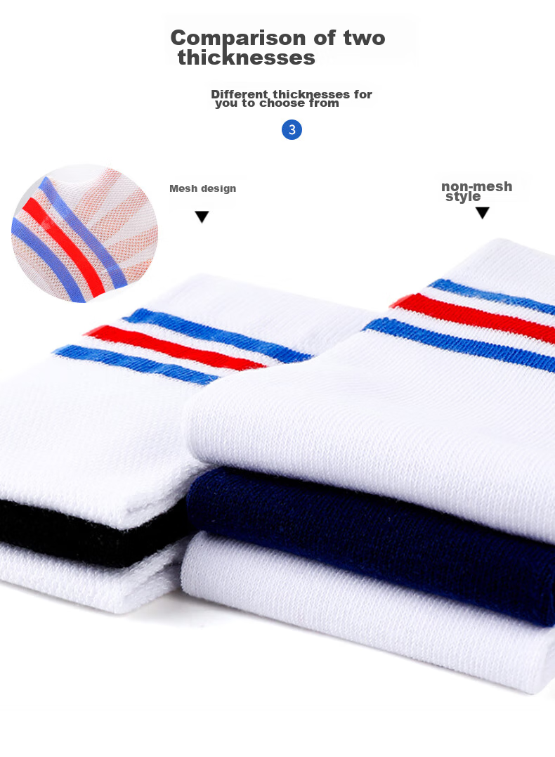 Zhiyouban Children's Mid-Calf Socks, Girls' Cotton Long Socks, Spring Autumn Summer Thin Style, Girls' Over-Knee Long Socks, High Socks, Sports Socks 5