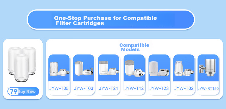 Joyoung Faucet Water Purifier Chlorine Removal Visible Washable Filter Cartridge Four-in-One JYW-T05 7