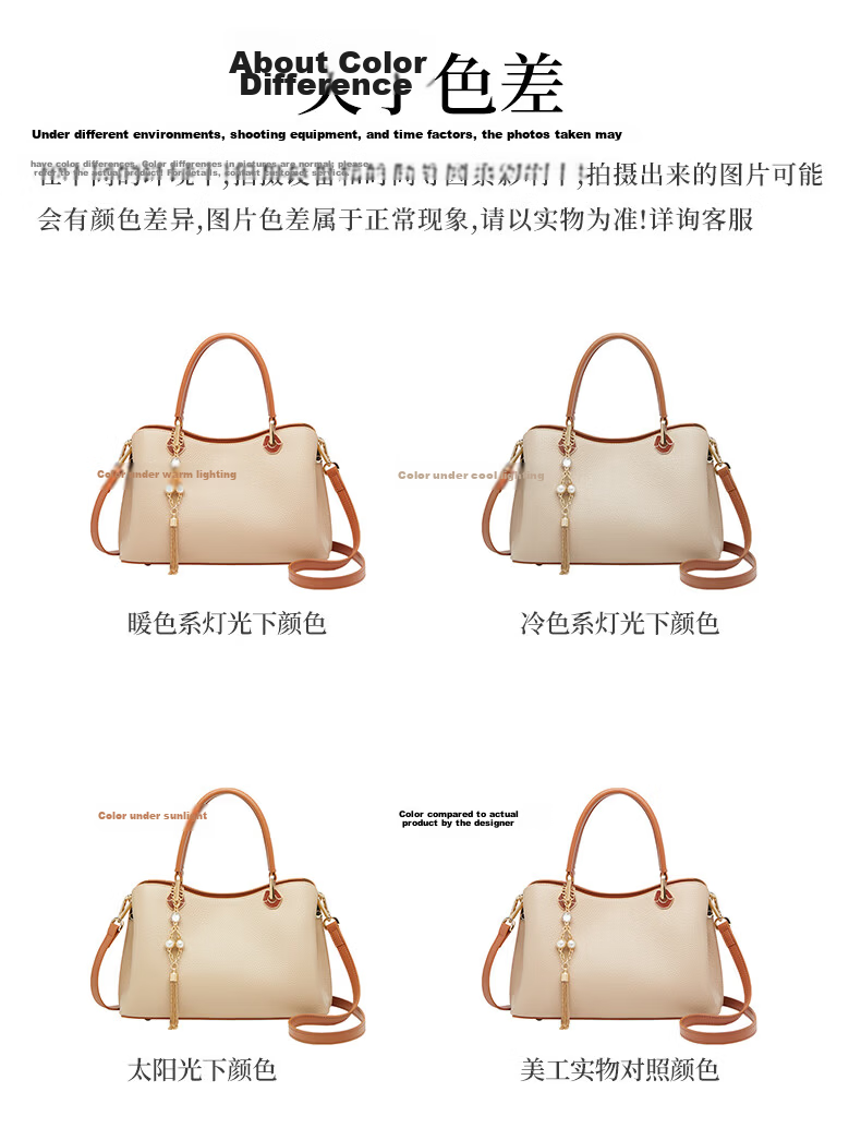 Zhur [Yang Zishan Same Style] 2026 New Leather Handbag for Women Birthday Gift for Wife 22