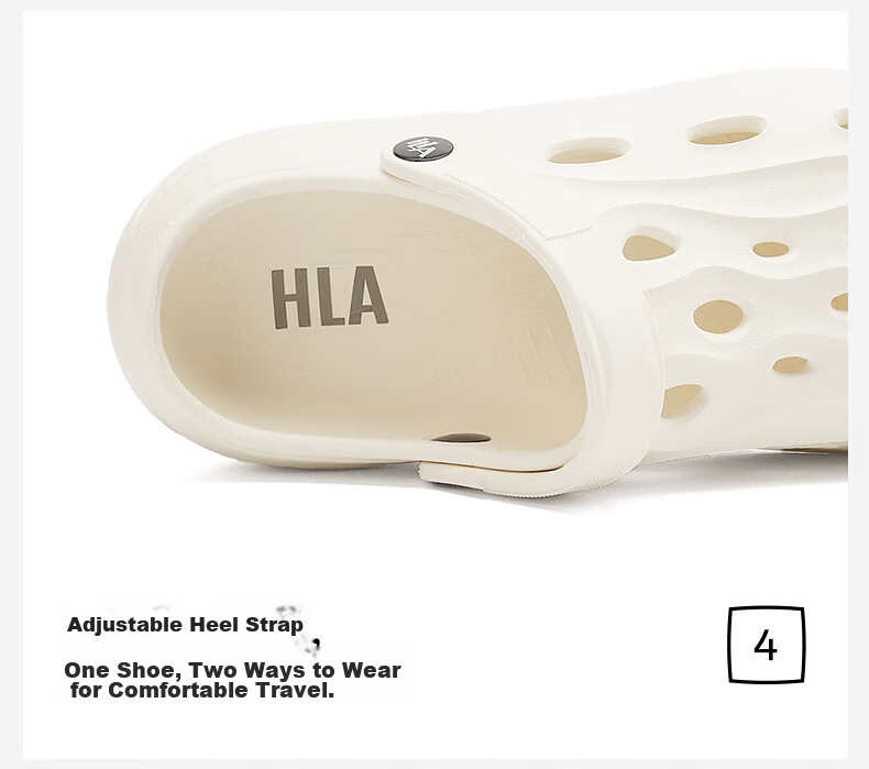 HLA Women's Lightweight Dual-Wear Hole Shoes Sandals Beach Shoes HDALXW2CEG005 Khaki Size 36-37 14
