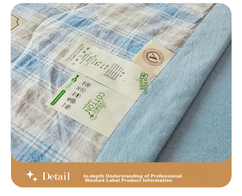 Hongdou A-Class Pure Cotton Summer Quilt Lightweight Air-Conditioned Quilt Single Thin Cotton Quilt Core 1.5*2m Yellow Plaid 27