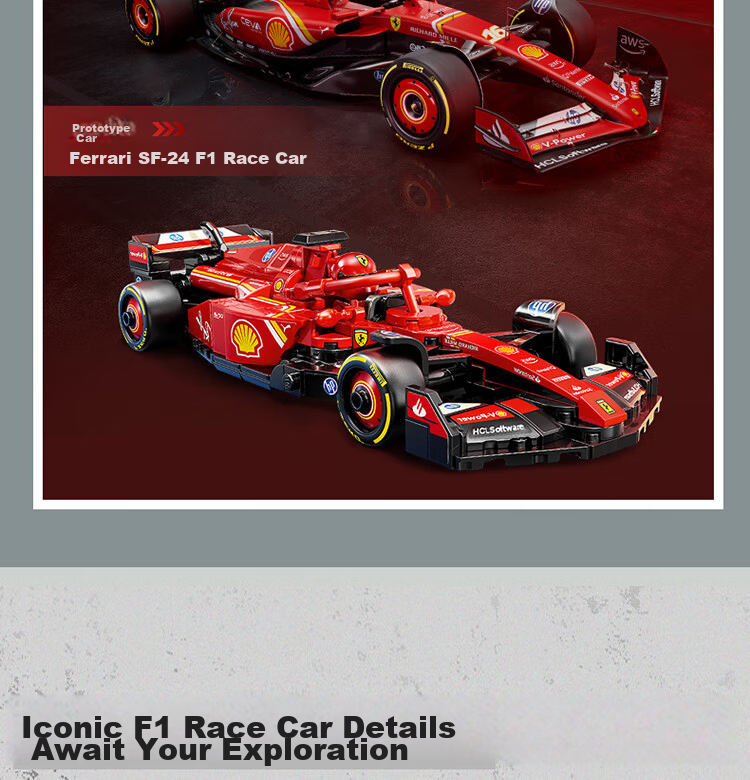 LEGO Building Blocks Racing Series 77242 Ferrari F1 Race Car Kids Boys Girls Toy Birthday Gift 4