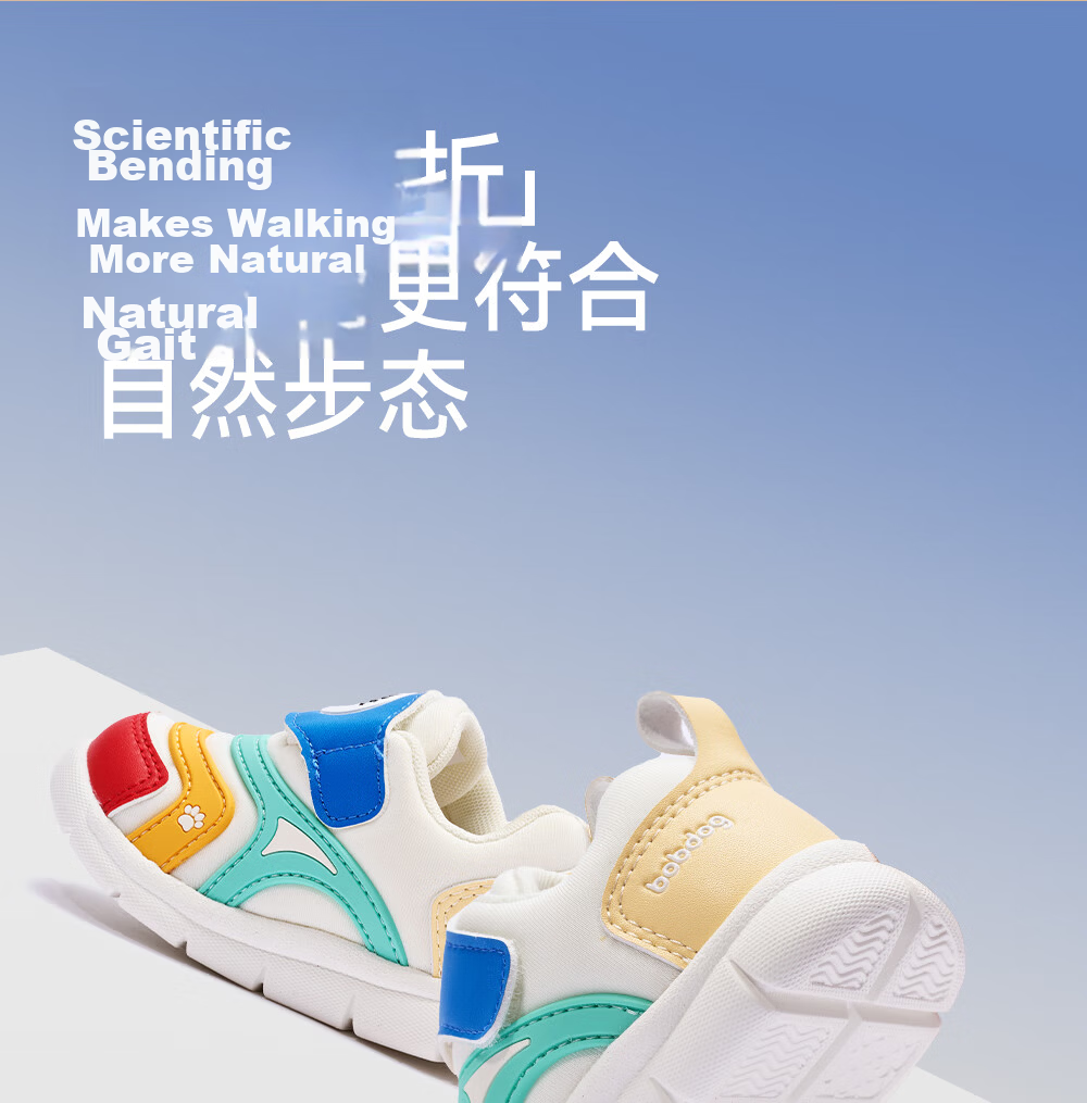 Bobdog Toddler Baby Walking Sandals Soft Sole Breathable Non-slip Infant Children's Shoes White Blue Size 22 15