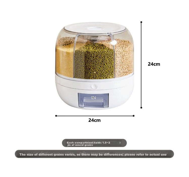 Eight Thousand Grains Multi-Grain Storage Box Rice Container Pest-Proof Moisture-Proof Large Capacity Rotating Press Rice Dispenser Storage Box 13
