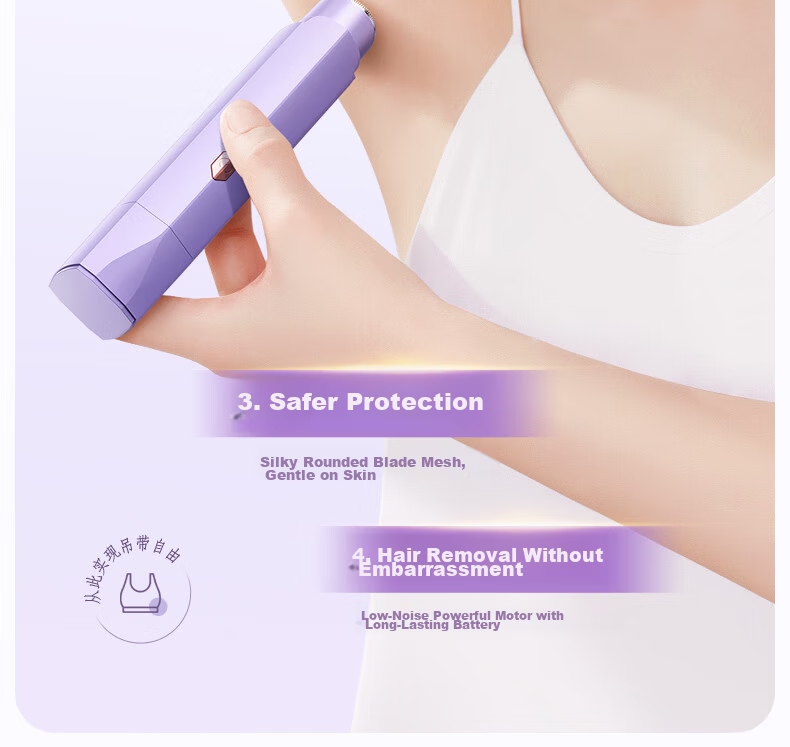 VTT Dual-Head Electric Hair Trimmer Private Area Shaver for Men and Women Intimate Hair Removal Bikini Grooming Device Birthday Gift JD Self-Operated 6