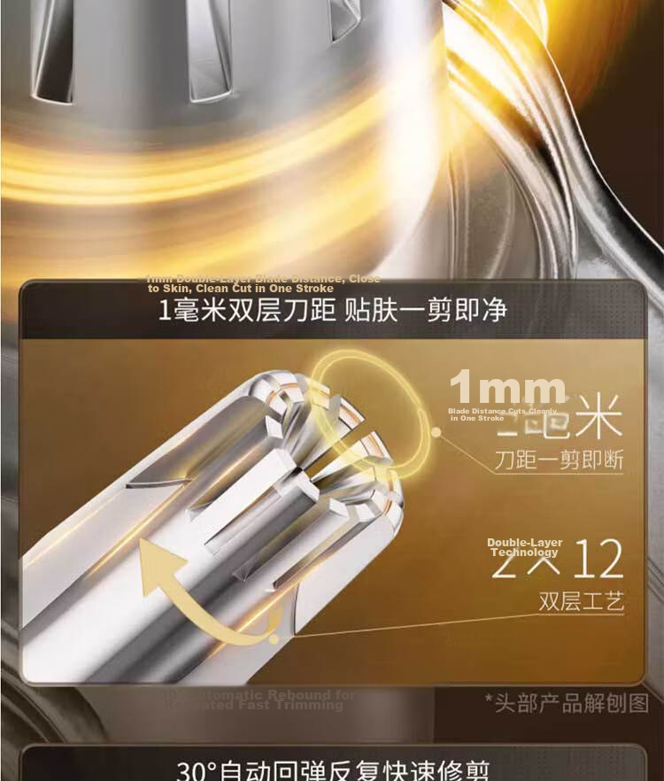 Goood German High-Quality Stainless Steel Manual Nose Hair Trimmer for Men Grooming Kit 8