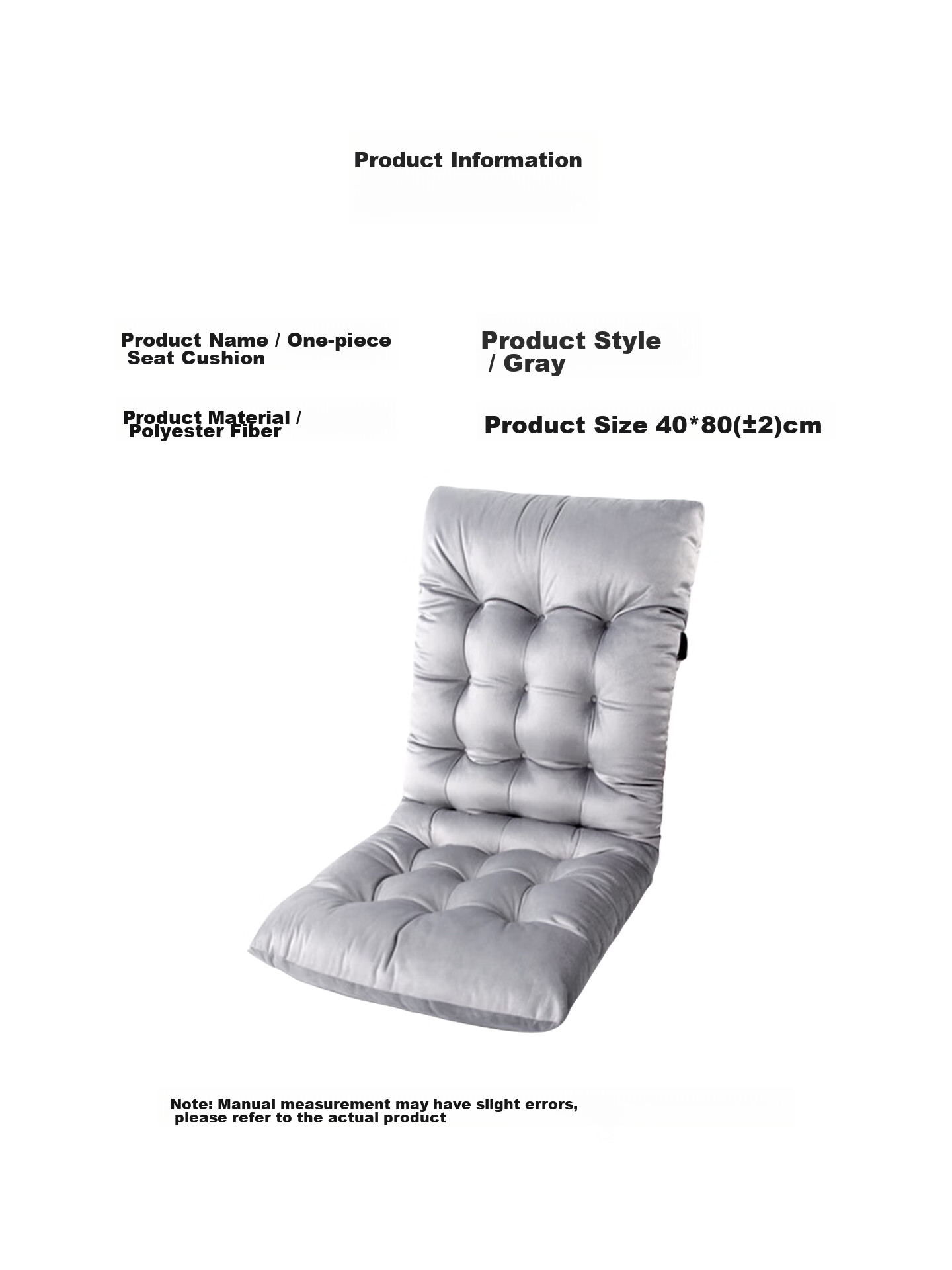 Fuju Thickened Autumn Winter Integrated Seat Cushion Backrest Chair Pad Office Student Car Seat Cushion 40*80cm 8