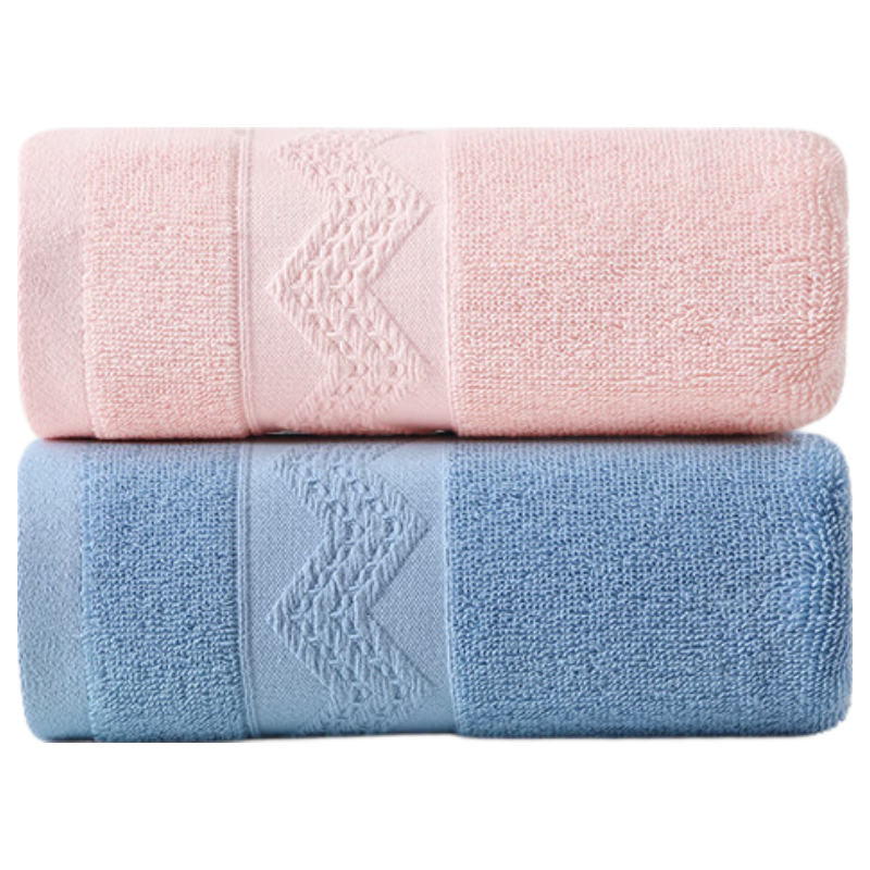 Grace Pure Cotton A-Class Face and Bath Towels Absorbent Soft Bubble Pattern 2-Pack Sports Towels