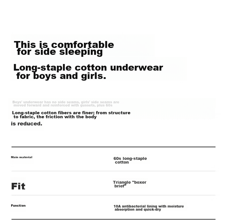 Bananain 501C Children's Underwear for Boys And Girls, Big Kids' 10A Antibacterial Teenage Developmental Period Boxer Briefs And Triangle Briefs, Baby Underwear 2