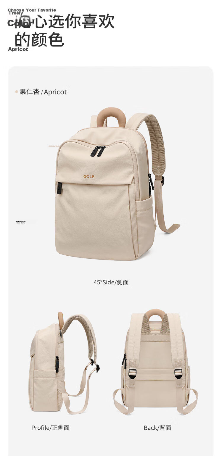 GOLF Lightweight 14-Inch Laptop Backpack for Women, Business Travel Backpack, College Student Bookbag, Birthday Gift 24