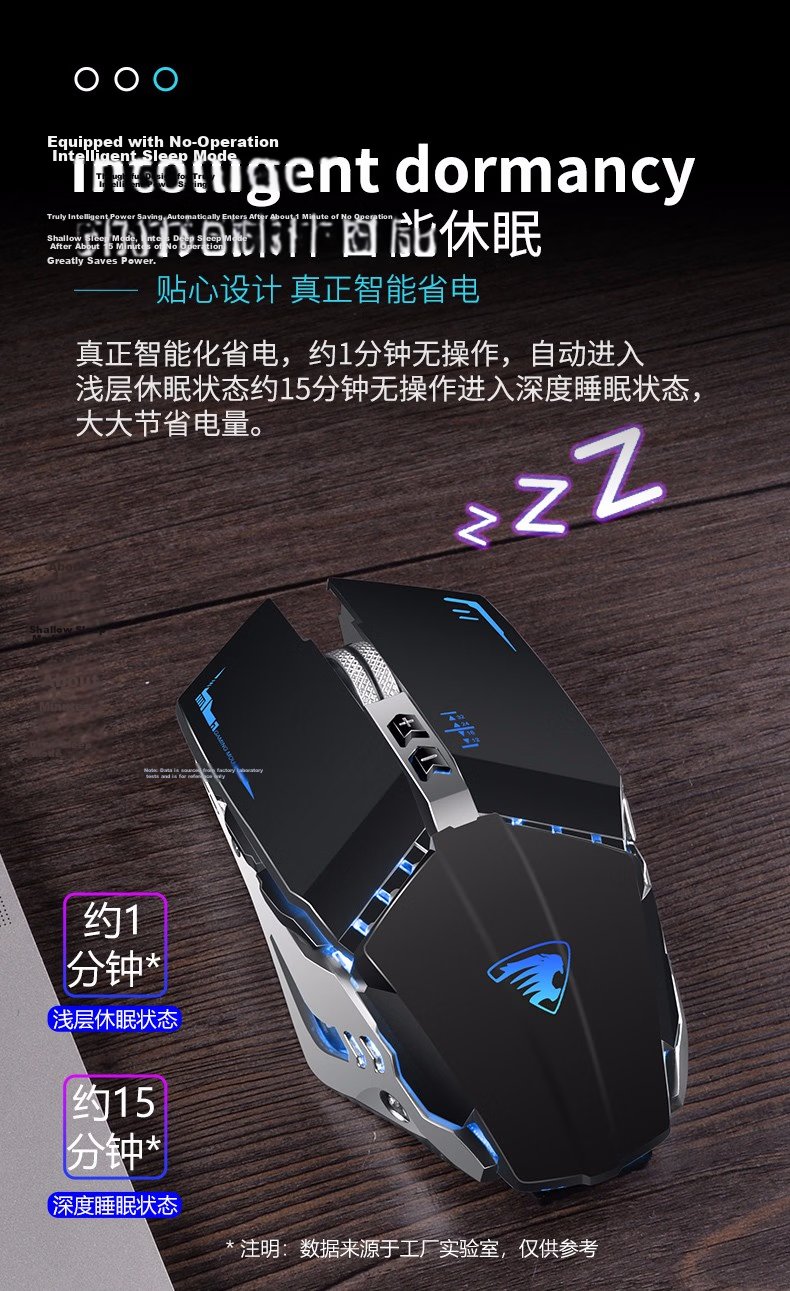 EWEADN G305 Wireless Gaming Mouse, Office Bluetooth Dual-Mode Mechanical Mouse, Rechargeable Mouse for Desktop Computer, Tablet, Laptop Peripherals, PUBG E-Sports Accessories, Yimoo White 6