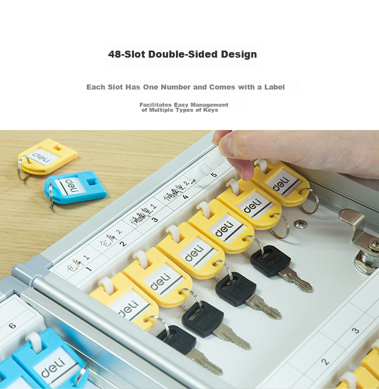 Deli Colorful Key Management Box Special Key Tags, 24-Pack, Office Supplies 9330 3