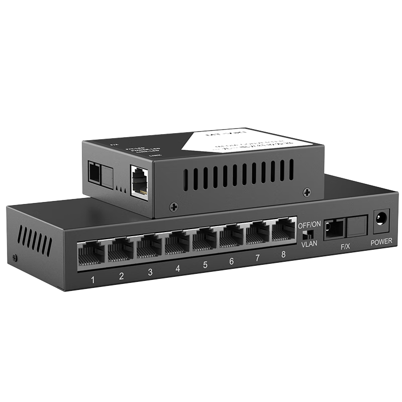 MT-Viki Fiber Optic Transceiver, Gigabit One Pair, Optical-Electrical Converter, 1 Optical 8 Electrical, SC Single Mode Single Fiber Interface, Optical Conversion Signal Receiver, 3KM MT-GX028