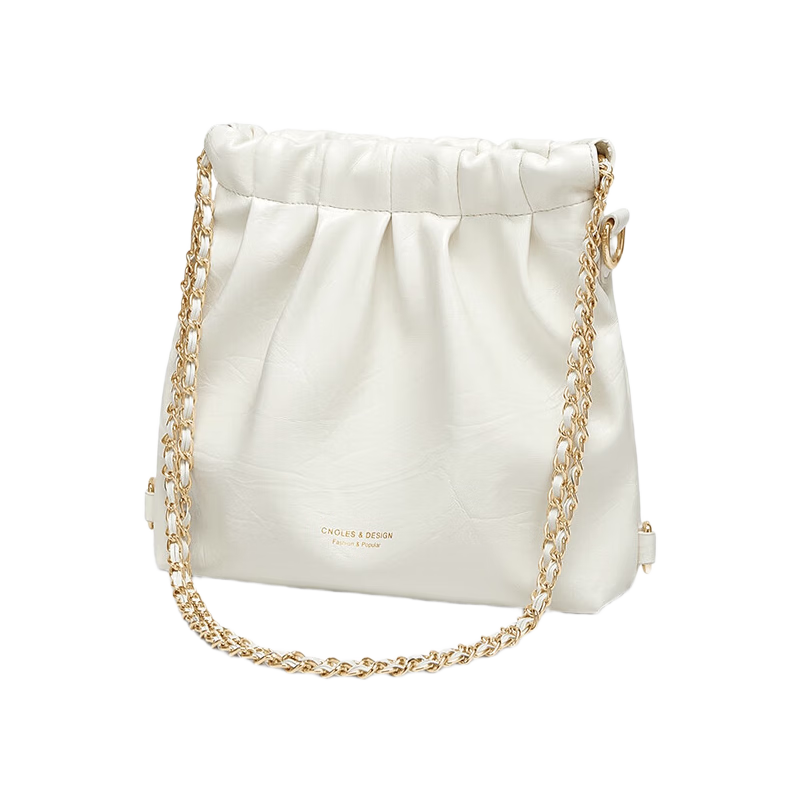 Cnoles Women's Handbag, 2026 Latest Style, Ladies' Single And Double Shoulder Crossbody Small Bag, Light Luxury High-End Brand, Hobo Bag, White