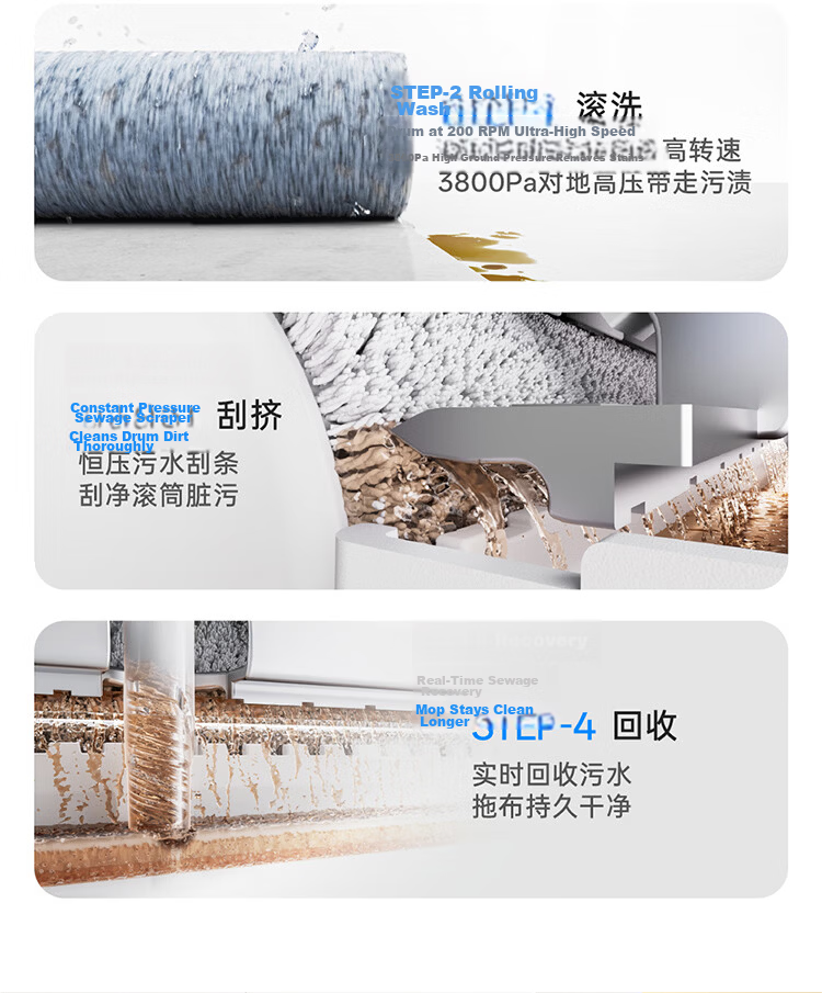 Ecovacs T80S PRO Robot Vacuum Cleaner with Mopping, Washing, Drying, Automatic Cleaning, Drum Floor Washing Robot Water Tank Version【Price Protection 618】 13