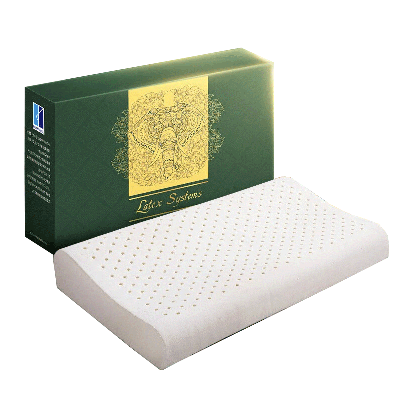 Latex Systems Thai Original Imported Latex Pillow Core 94% Content Adult Sleep Cervical Pillow Wave Breathable Rubber Pillow