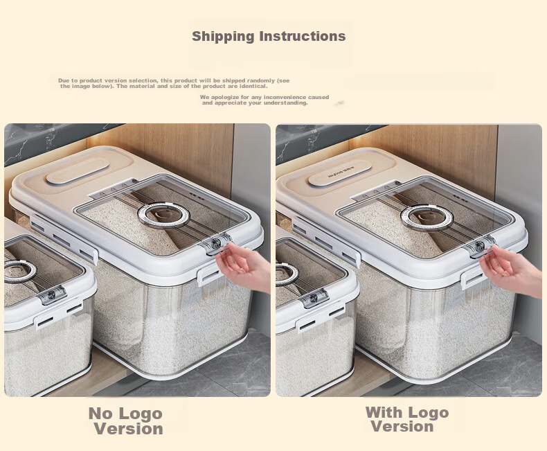 Jiabangshou Rice Container, 30 Jin Capacity, Sealed, Insect-Proof, Moisture-Proof, Rice Storage Bin, Rice Storage Box, Flour Storage Jar for Home Use 11