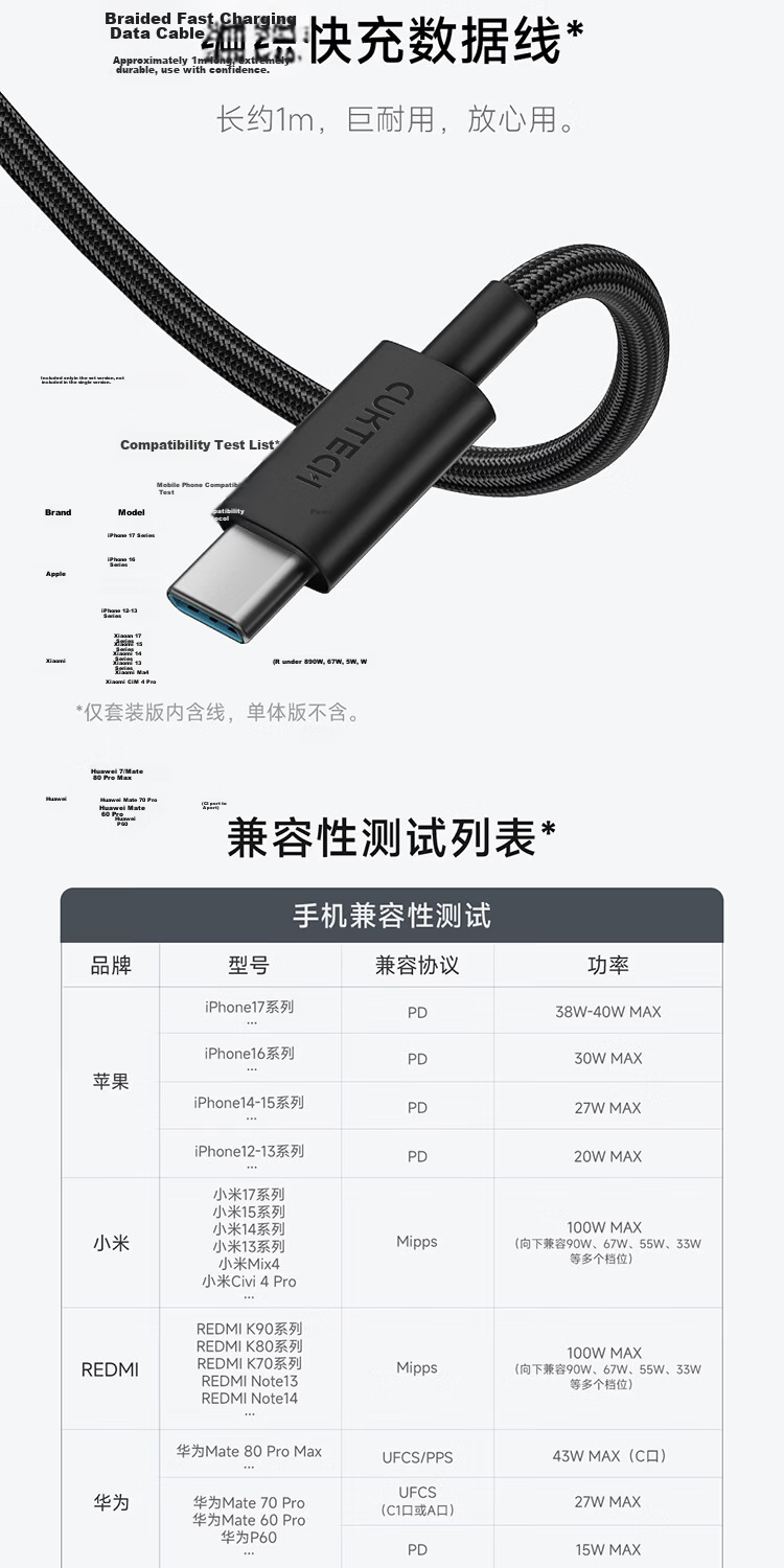 CUKTECH CoolTech No.6 Display Ultra GaN Charger 100W Fast Charging Multi-Port iPhone Apple 17 Charger Laptop 65W Compatible with Huawei Xiaomi 17
