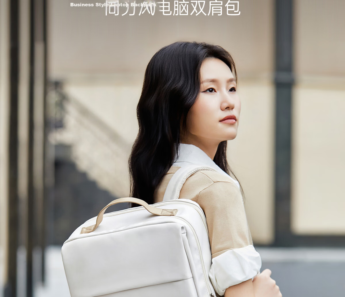 JINSHIWQ Laptop Backpack Women High-End Airbag Shockproof Notebook Bag Business Commuter Large Capacity Computer School Bag 3
