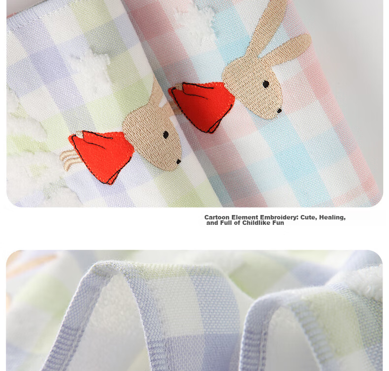 Jinhao A-Class 100% Cotton Face Towels for Children, Antibacterial and Antimildew, Odor-Resistant, 2-Pack 14