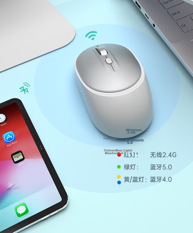 HP M251SE Wireless Quiet Mouse Compact and Portable Elegant And Stylish for Office And Home Use Suitable for Laptops And Desktop Computers Unisex Mouse Design Guan Ye Nai Cha Color 4