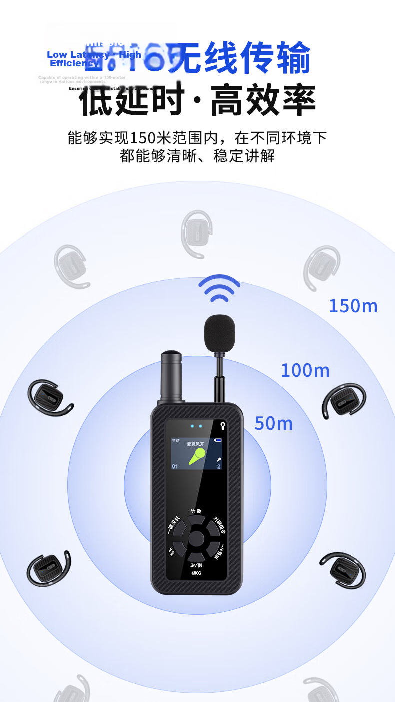 Newmine Wireless Tour Guide System Multi-Channel Tour Commentary Headset On-Site Explanation Equipment for Government Affairs, Business Reception, Scenic Area Visits, One-To Single Receiver NM-JS03R 8