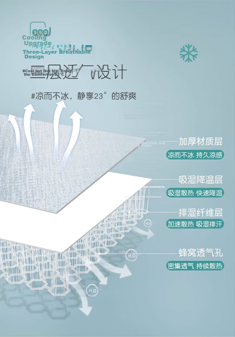 MUJI Class A Summer Cooling Ice Silk Pillowcase Set of 2 Home Summer Cooling Pillow Covers 6