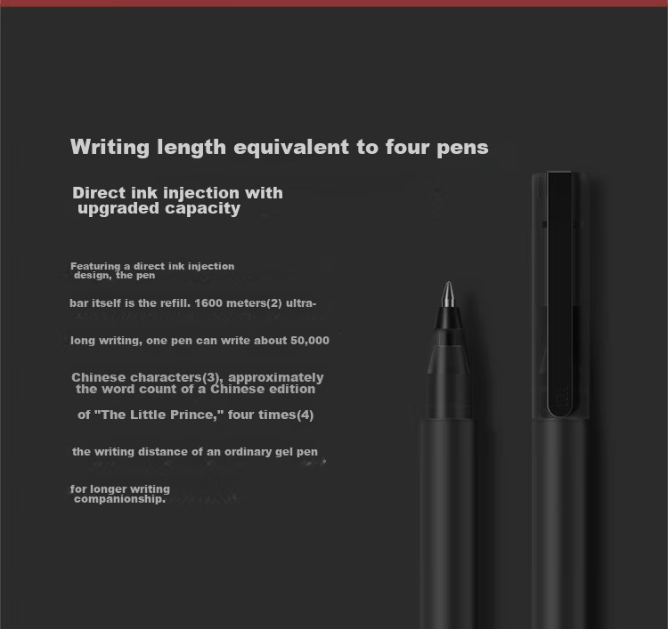 MI Giant Writing Gel Pens, Pack of 10, Red, 0.5mm, Business Office Student Gel Pens, Meeting Pens 4