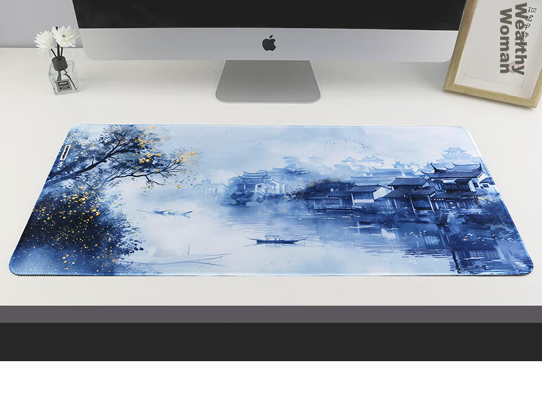 Rantopad H7+ Edge-Wrapped Gaming Mouse Pad, Extra Large Desk Mat, Thickened Keyboard Pad, Wanhuo Tongming 13